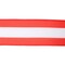 LaRibbons 2 1/2" Wired Ribbon | Red/White Flag Stripe | 10 Yard Roll